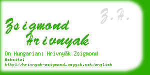 zsigmond hrivnyak business card